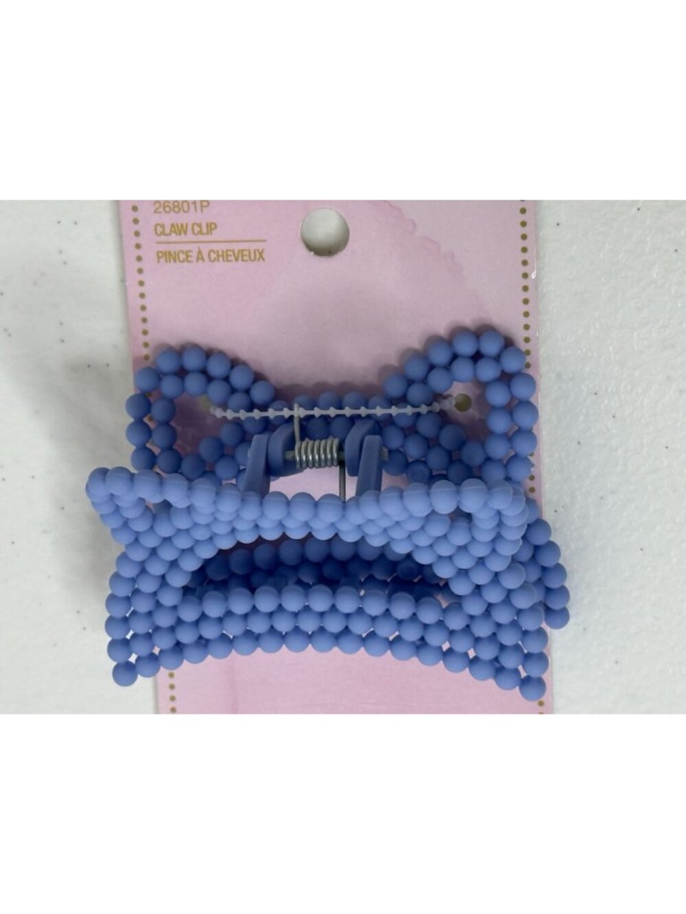 Scunci Blue Bubble Claw Hair Clip Large Matte Beaded New - Picture 5 of 6